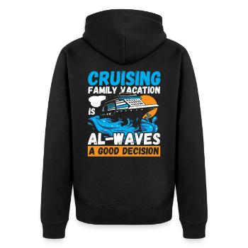 Kreuzfahrt Familienurlaub Schifffahrt Reise Urlaub - Unisex Premium Bio Zip Hoodie - Schwarz - Hinten - Nico (187cm)