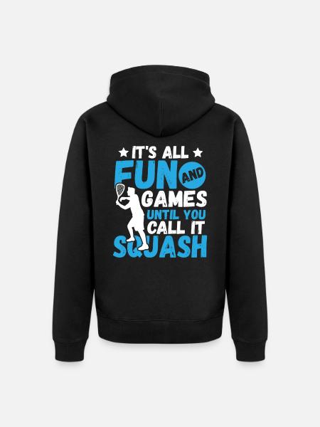 Racket Tennis Badminton Squash - Unisex Premium Bio Zip Hoodie - Schwarz