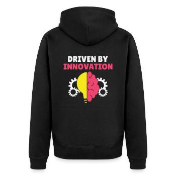 Innovators Success Inspired Entrepreneurs - Unisex Premium Organic Zip Hoodie - black - Back - Nico (187cm)