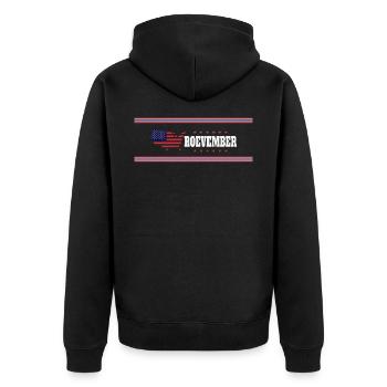 Élection de Roevember Politique de novembre - Veste à capuche bio Premium Unisexe - noir - Dos - Nico (187cm)