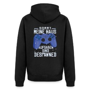 Devoirs Jeu mis en gage Jeu de jeu Jeu - Veste à capuche bio Premium Unisexe - noir - Dos - Nico (187cm)