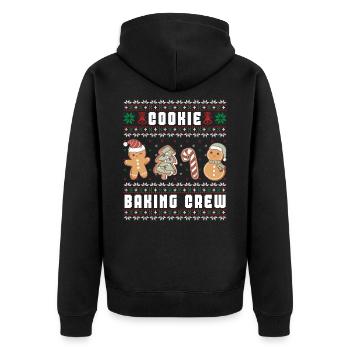 Cookie Baking Crew Lustige Lebkuchen Familie Hässlich - Unisex Premium Bio Zip Hoodie - Schwarz - Hinten - Nico (187cm)