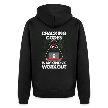 Codes de piratage de pirates professionnels de la cybersécurité - Veste à capuche bio Premium Unisexe - noir - Dos - Nico (187cm)