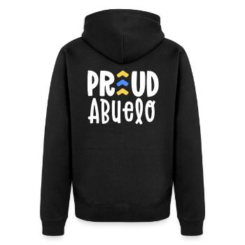 Fier Abuelo Syndrome de Down Grand-père Famille T21 - Veste à capuche bio Premium Unisexe - noir - Dos - Nico (187cm)