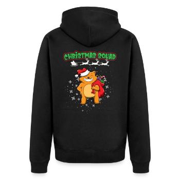 Christmas Squad X-Mas Animals Family Matching Xmas - Unisex Premium Organic Zip Hoodie - black - Back - Nico (187cm)