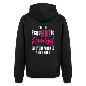 Radiology Rad Tech Technologist Radiologist X-ray - Unisex Premium Organic Zip Hoodie - black - Back - Nico (187cm)