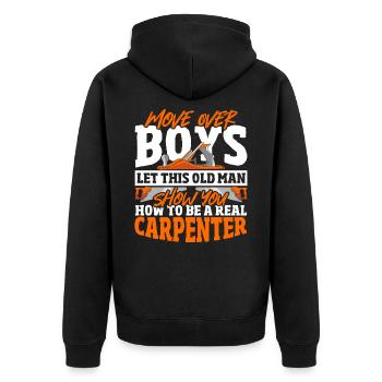 Comment être un vrai menuisier menuisier menuisier - Veste à capuche bio Premium Unisexe - noir - Dos - Nico (187cm)