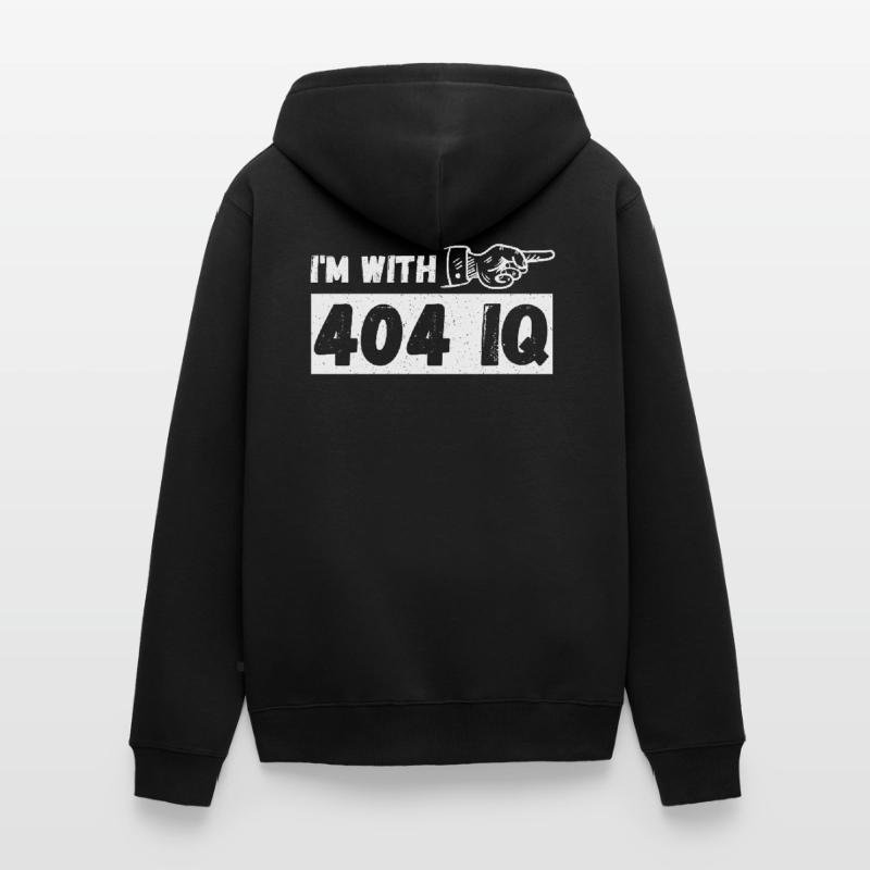 I'm with Stupid 404 Error Programmer Coding Unisex Premium Bio Zip Hoodie