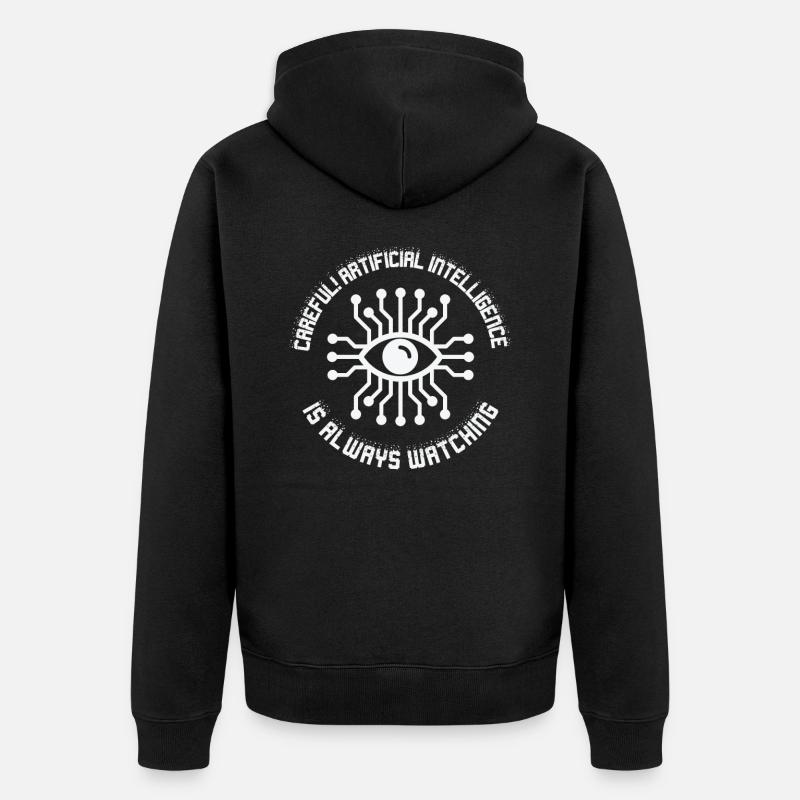 Artificial Intelligence Programming Machine Coding - Unisex Premium Organic Zip Hoodie - black