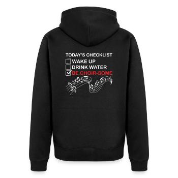 Chanteur d’opéra Liste de contrôle du chanteur Professeur de chant - Veste à capuche bio Premium Unisexe - noir - Dos - Nico (187cm)