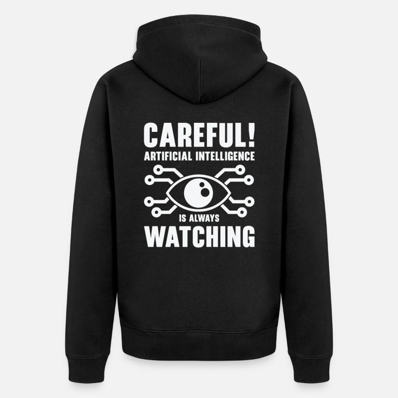 Programmation d’intelligence artificielle - Veste à capuche bio Premium Unisexe - noir