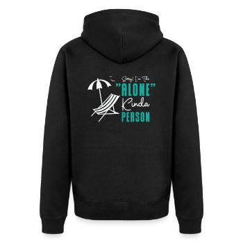 Single Relationship Island Alone Solo Single Quotes - Veste à capuche bio Premium Unisexe - noir - Dos - Nico (187cm)