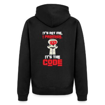 Roboter Künstliche Intelligenz Maschine - Unisex Premium Bio Zip Hoodie - Schwarz - Hinten - Nico (187cm)