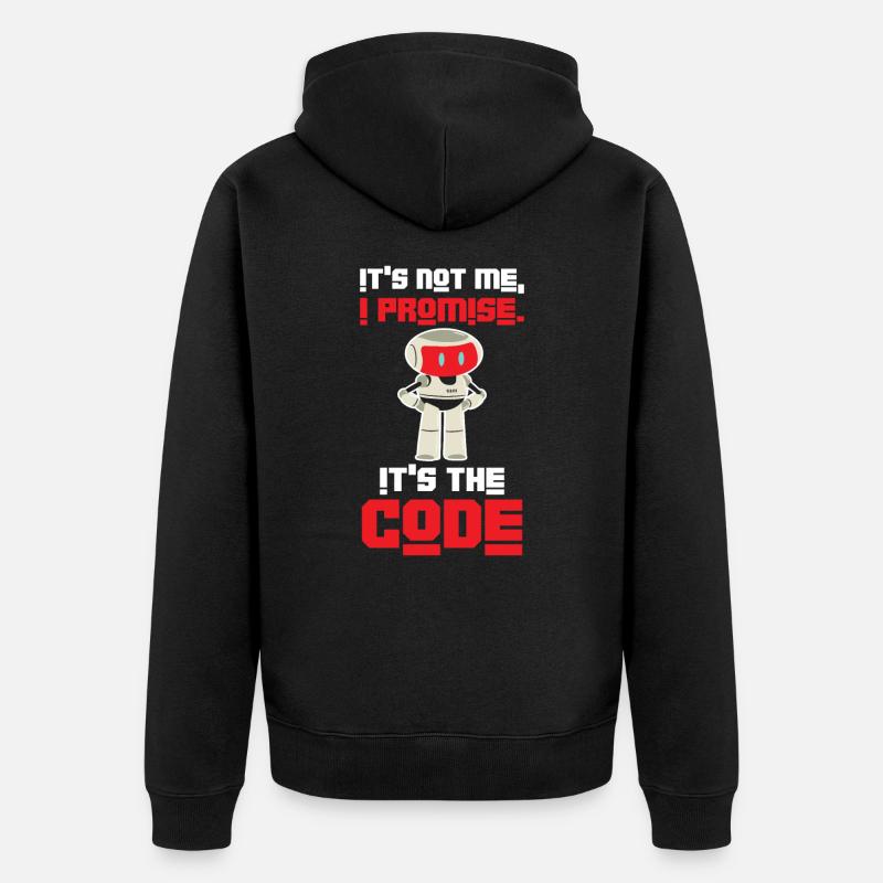 Robot Artificial Intelligence Machine Computer - Unisex Premium Organic Zip Hoodie - black