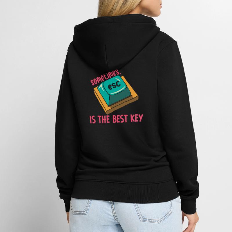 Software Engineer Computer Key Programming Unisex Premium Organic Zip Hoodie
