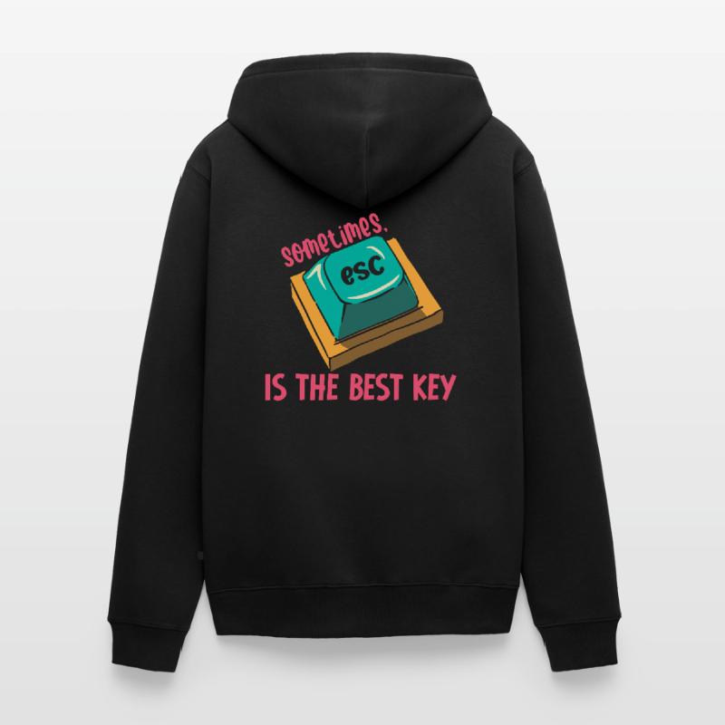 Software Engineer Computer Key Programming Unisex Premium Organic Zip Hoodie