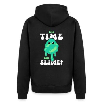 Mucus Puddle Cool Mignon Adorable pour Slime Maker - Veste à capuche bio Premium Unisexe - noir - Dos - Nico (187cm)