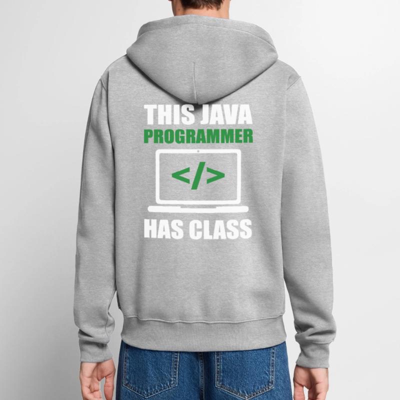 Ce programmeur Java a un codage de programmation de classe Veste à capuche bio Premium Unisexe