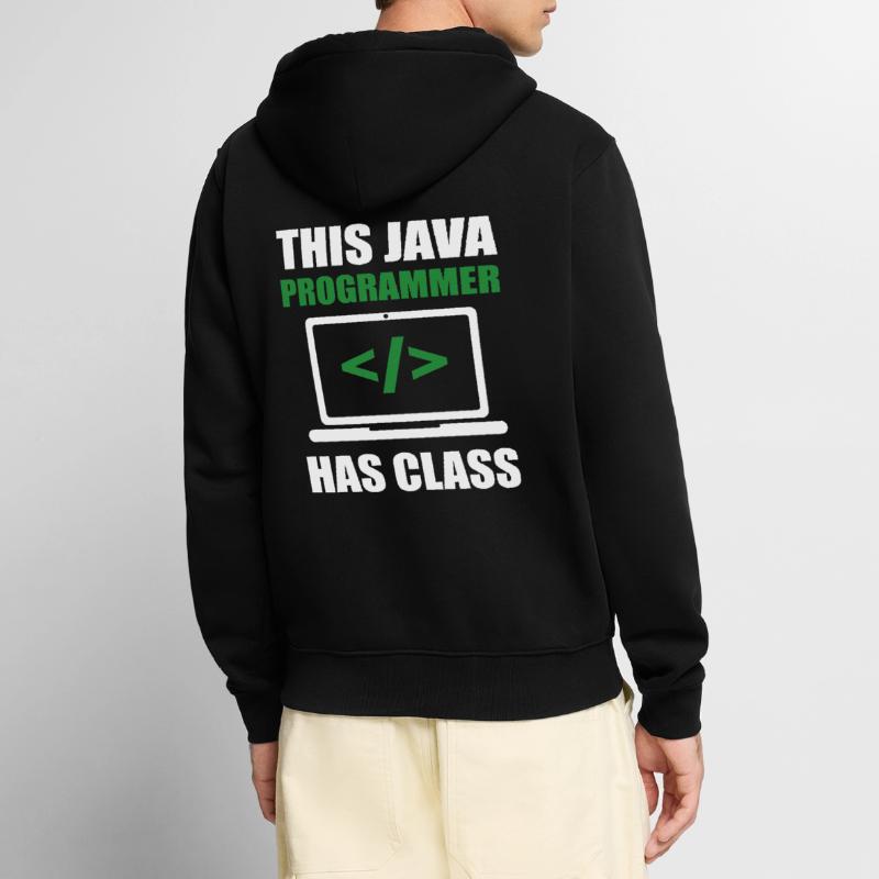 This Java Programmer has Class Programming Coding Unisex Premium Bio Zip Hoodie