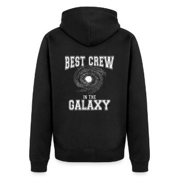 Galaxy Workplace Coworker Crew Office Family - Unisex Premium Organic Zip Hoodie - black - Back - Nico (187cm)