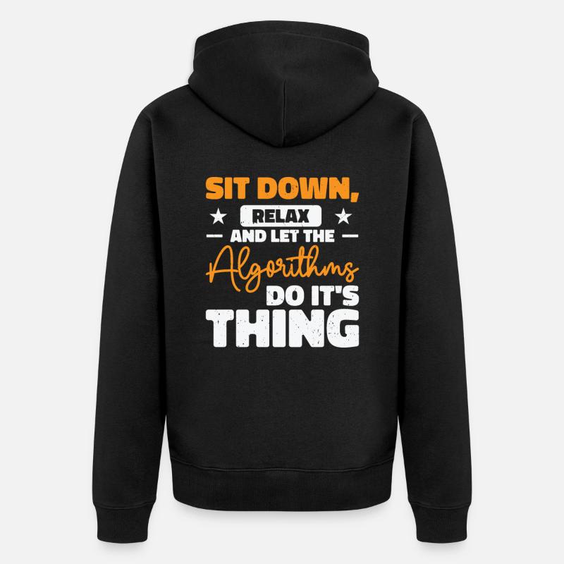 Computer Algorithmus Programmierer Künstliche - Unisex Premium Bio Zip Hoodie - Schwarz