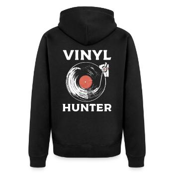 Collectionneur de disques vinyles Vinyl Hunter - Veste à capuche bio Premium Unisexe - noir - Dos - Nico (187cm)