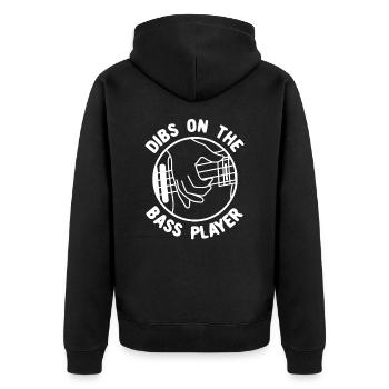 Bassgitarre Bassist Bassspieler Gitarrist - Unisex Premium Bio Zip Hoodie - Schwarz - Hinten - Nico (187cm)
