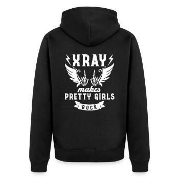 Radiology Rad Tech Technologist Radiologist X-ray - Unisex Premium Organic Zip Hoodie - black - Back - Nico (187cm)
