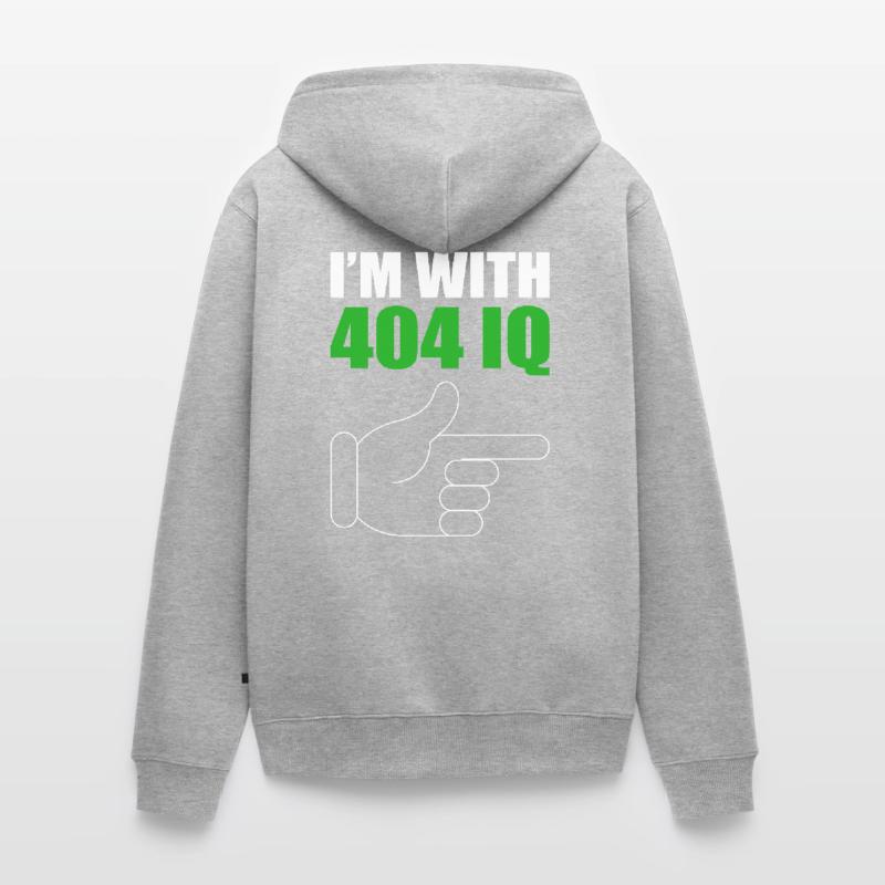 I'm with Stupid 404 Error Programmer Coding Unisex Premium Bio Zip Hoodie