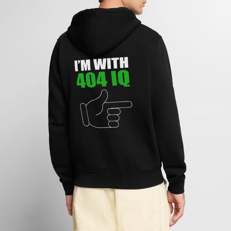 I'm with Stupid 404 Error Programmer Coding Unisex Premium Bio Zip Hoodie