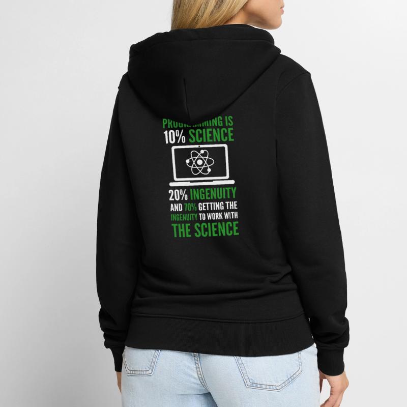 Programming is Science Computer Developer Coding Unisex Premium Bio Zip Hoodie