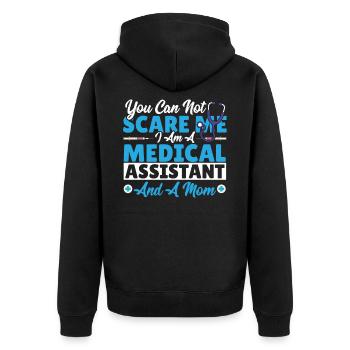 Vous ne pouvez pas me faire peur. Je suis assistante médicale - Veste à capuche bio Premium Unisexe - noir - Dos - Nico (187cm)