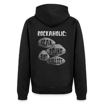 Roches Géologie Collectionneurs de roches Chasseurs de géodes - Veste à capuche bio Premium Unisexe - noir - Dos - Nico (187cm)