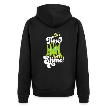 Mucus Puddle Cool Mignon Adorable pour Slime Maker - Veste à capuche bio Premium Unisexe - noir - Dos - Nico (187cm)