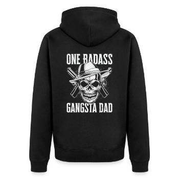 Badass Papa Gangsta Crâne Enfants Grand-père Enfants - Veste à capuche bio Premium Unisexe - noir - Dos - Nico (187cm)