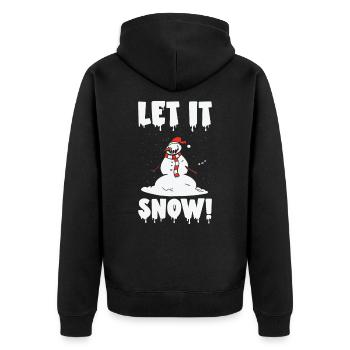 Halloween Scary Snowman Spooky Holiday Christmas - Unisex Premium Organic Zip Hoodie - black - Back - Nico (187cm)