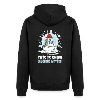 Halloween Scary Snowman Christmas Spooky Holiday - Unisex Premium Organic Zip Hoodie - black - Back - Nico (187cm)