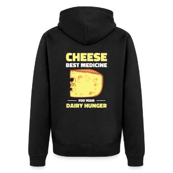 Meilleurs amateurs de fromage laitier Foodie Foodie - Veste à capuche bio Premium Unisexe - noir - Dos - Nico (187cm)