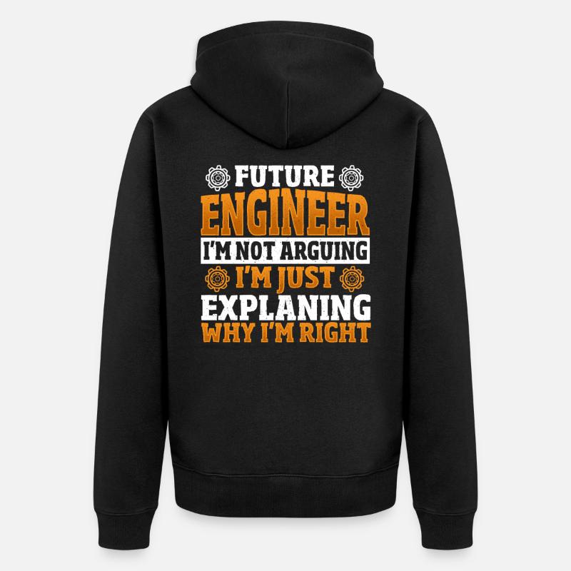 Future Engineer Mechanical Engineering Mechanical - Unisex Premium Bio Zip Hoodie - Schwarz