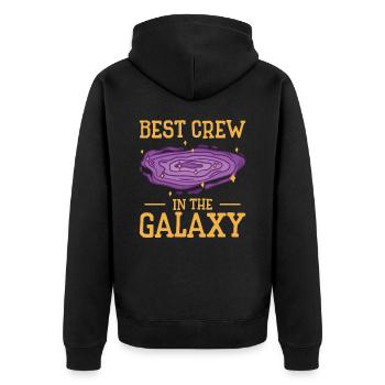 Galaxy Workplace Coworker Crew Office Family - Unisex Premium Organic Zip Hoodie - black - Back - Nico (187cm)