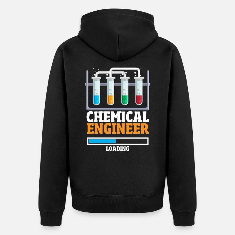 Future Chemical Engineer Loading Chemist - Unisex Premium Organic Zip Hoodie - black