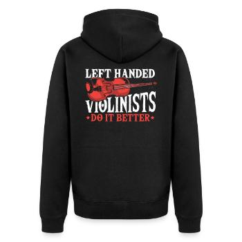 Les violonistes gauchers le font mieux Violoniste - Veste à capuche bio Premium Unisexe - noir - Dos - Nico (187cm)