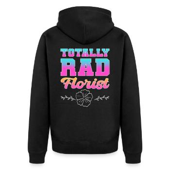 Totalement Rad Fleuriste Fleuriste Floral - Veste à capuche bio Premium Unisexe - noir - Dos - Nico (187cm)
