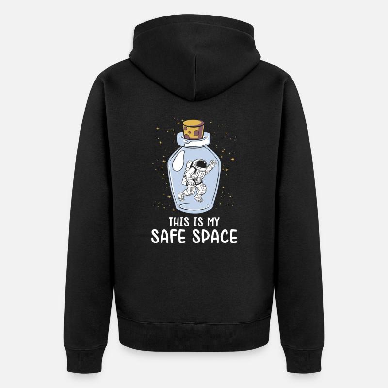 Astronaute spatial Astronomie mystique étoilée - Veste à capuche bio Premium Unisexe - noir