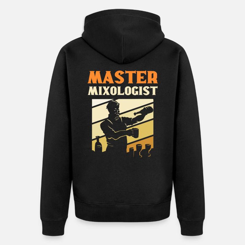 Master Mixologist Bartender Barkeeper - Unisex Premium Bio Zip Hoodie - Schwarz