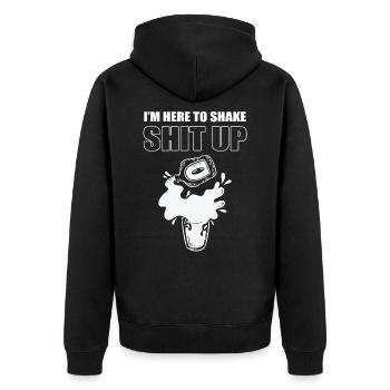 Je suis ici pour secouer la merde Barman Mixologue - Veste à capuche bio Premium Unisexe - noir - Dos - Nico (187cm)