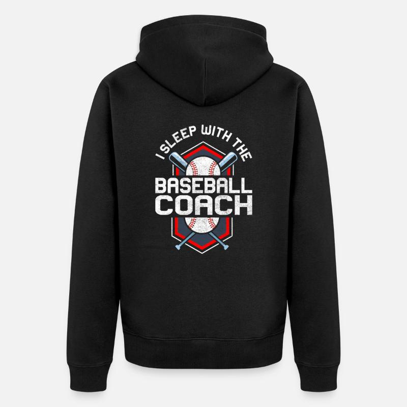Baseball-Trainerin Ehefrau Berufstätige Mutter - Unisex Premium Bio Zip Hoodie - Schwarz