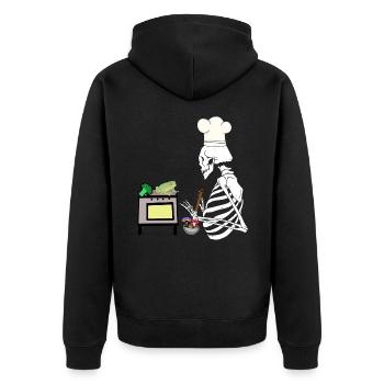 Ghosts Kitchen Horror Midnight Cooking Gourmet - Unisex Premium Organic Zip Hoodie - black - Back - Nico (187cm)