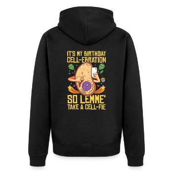 Wissenschaft Thema Geburtstagsfeier Chemie - Unisex Premium Bio Zip Hoodie - Schwarz - Hinten - Nico (187cm)