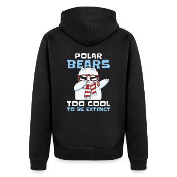 Journée mondiale de la nature Ours polaire Conservation de la faune arctique - Veste à capuche bio Premium Unisexe - noir - Dos - Nico (187cm)